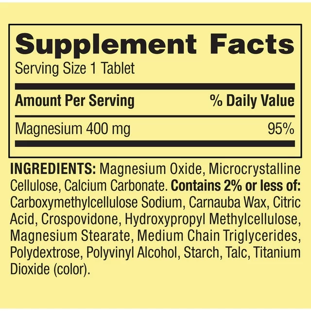 Magnesio 400mg 250 tabletas