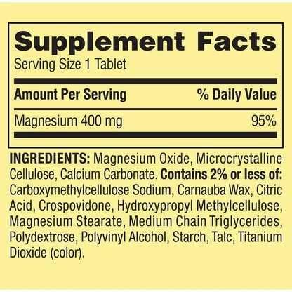 Magnesio 400mg 250 tabletas