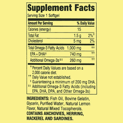 Omega 3 1,000mg 60sofgelts