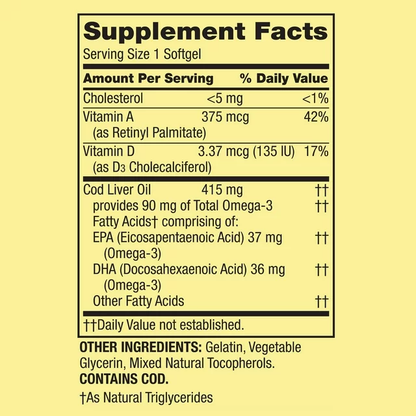 Cod Liver Oil plus Vitamins A&D3