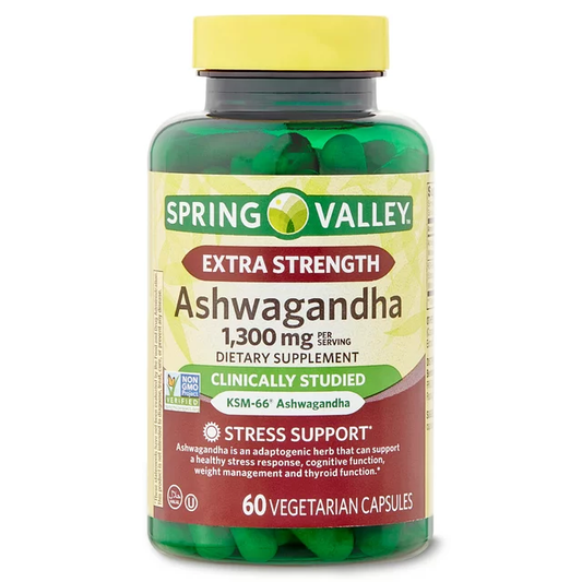 Ashwagandha 1,300mg Extra Strength 60 capsulas