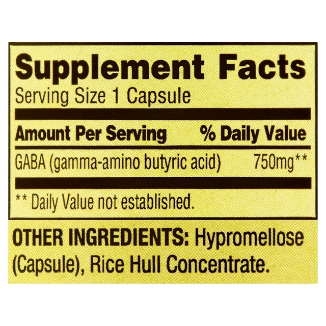 GABA 750mg 100 capsulas