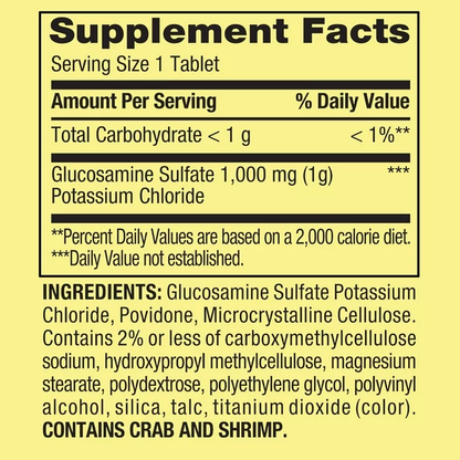 Glucosamina Sulfate Potassium Chloride 1,000mg 200 tabletas