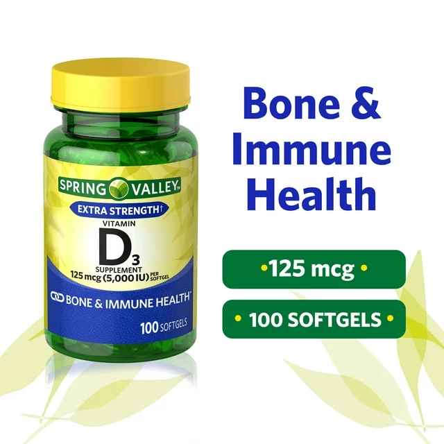 Vitamina D3 5,000 IU 100 softgels