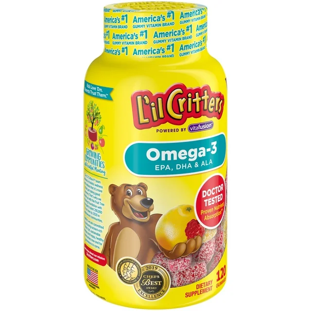 Omega 3 EPA,DHA & ALA Gomitas Lil Critters