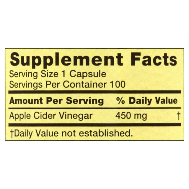 Vinagre de Manzana 450mg 100 capsulas