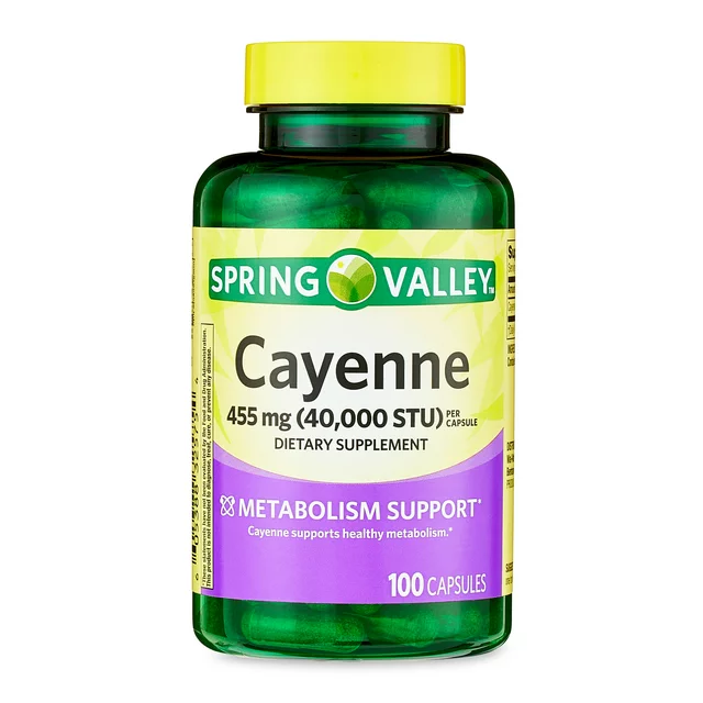 Cayenne 455mg (40,000STU) 100 capsulas