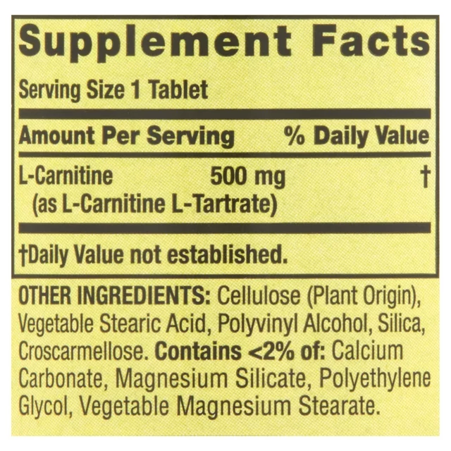 L-Carnitina 500mg 30 tabletas