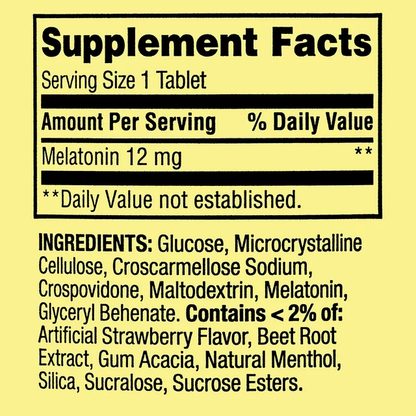 Melatonina 12mg Sublingual