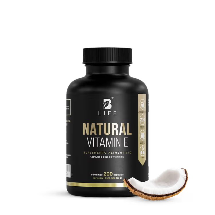 Natural Vitamina E Con Biotina y Aceite de Coco