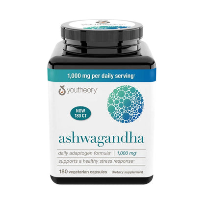 Ashwaganda Youtheory 180 Capsulas 1,000mg